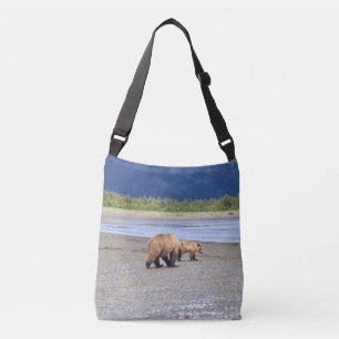 Sac carrossable moyen avec ours/grizzli & petit