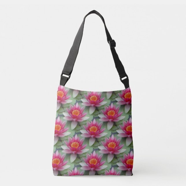 Sac carrossable rose Lotus Water Lily (Devant)