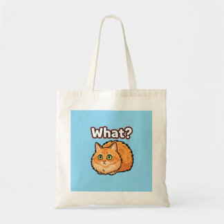 Sac Chat Mème du Chat Orange Fluffy Confus "Quoi?"