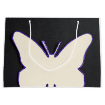 SAC COMMERCIAL ART DÉCO BLANC BOUTTERFLY