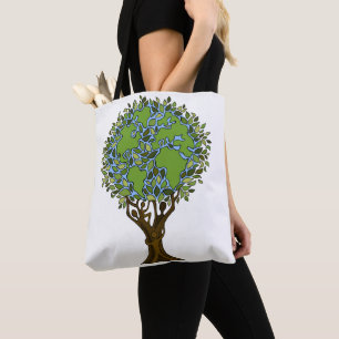 Sac commercial écologique pour les familles en pl