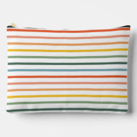 Sac cosmétique à bandes colorées