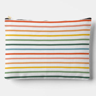 Sac cosmétique à bandes colorées