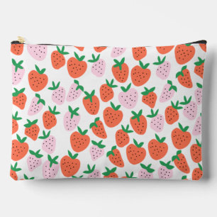 Sac cosmétique aux fraises mûres