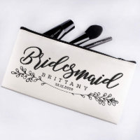 Sac cosmétique en toile Feuille ronde à main migno
