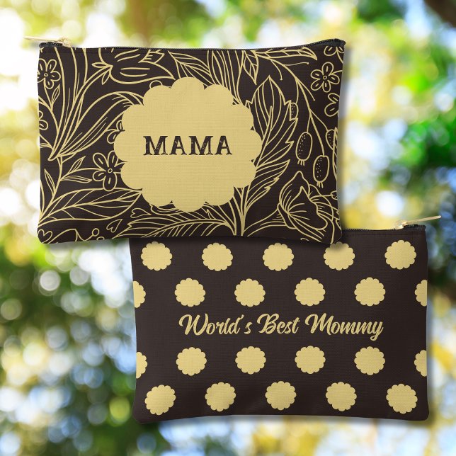 Sac cosmétique personnalisé à motif floral simple (Créateur téléchargé)
