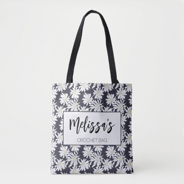 Sac Crochet personnalisable, ajoutez votre nom (Devant)