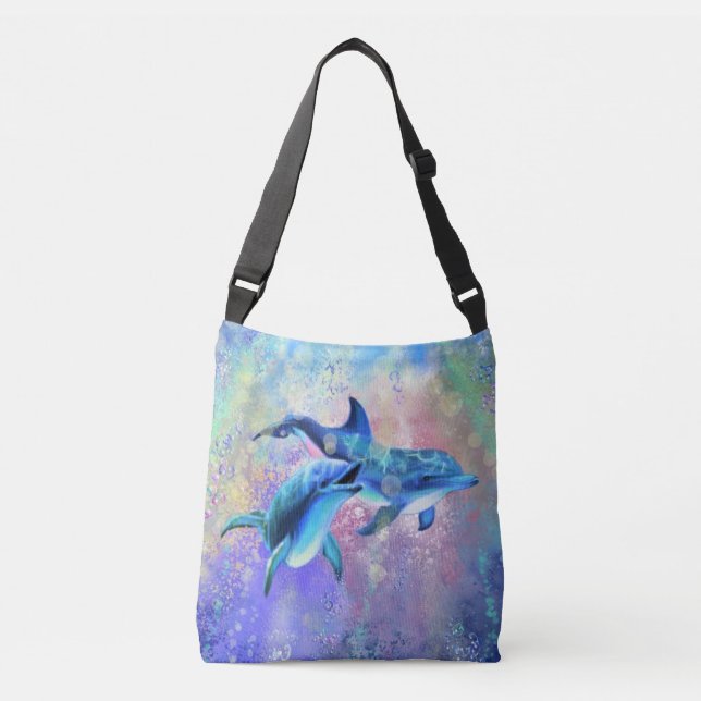 Sac croisé dauphin en couple (Devant)