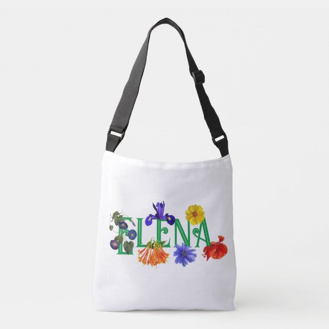 Sac croisé "Fleurs sauvages" personnalisé (Devant)