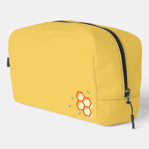 Sac d'abeille rétro-jaune à peigne jaune   Texte p