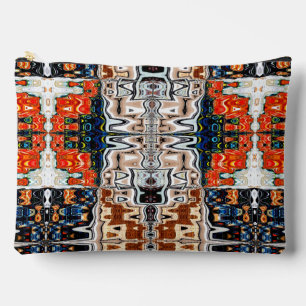 Sac d'accessoires Abstrait rouge, beige et bleu