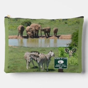 Sac d'accessoires de zèbres et de lions sud-africa