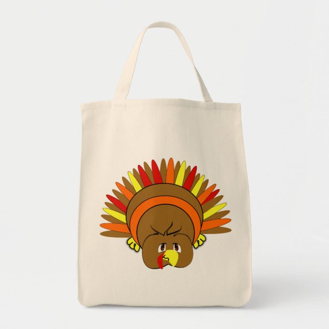 Sac d'achat bio Thanksgiving TURKEY (Devant)