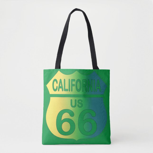Sac d'achat California Route 66. Sac d'alimentatio (Devant)