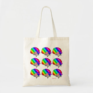 Sac d'achat en toile arc-en-ciel psychédélique