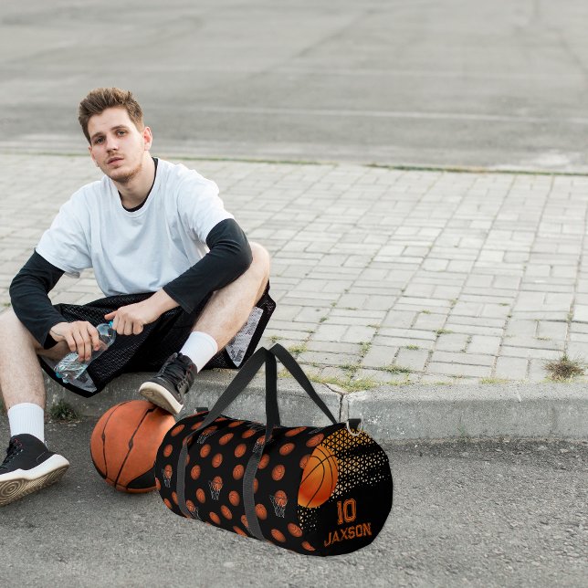 Sac de basket-ball de nom personnalisé | Numéro pe (Créateur téléchargé)