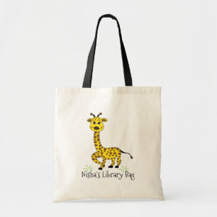 Sac de bibliothèque pour enfants avec girafe