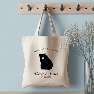 Sac de bienvenue de mariage en Géorgie pour tote d