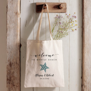 Sac de bienvenue de mariage étoile de mer, bleu gr