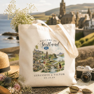 Sac de bienvenue de mariage personnalisé Écosse