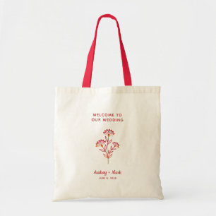 Sac de bienvenue mariage avec Fleurs sauvages en r