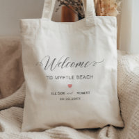 Sac de bienvenue mariage cœur rose pastel,