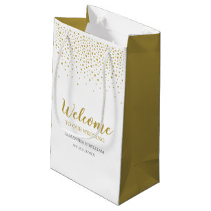 Sac de bienvenue Mariage Elegant Or Confetti