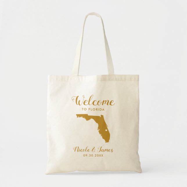 Sac de bienvenue Mariage Floride pour les clients  (Devant)