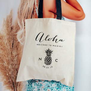 Sac de bienvenue mariage Monogramme ananas