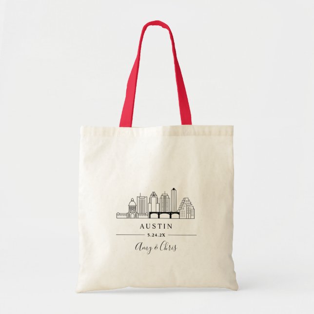 Sac de bienvenue pour Mariage de la ville d'AUSTIN (Devant)