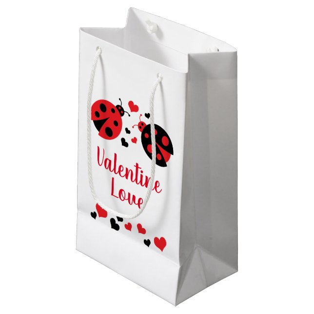 Sac de cadeau d'amour de Valentine de coccinelle (Devant Angle)