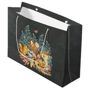 Sac de cadeau de baby shower d'animaux de région