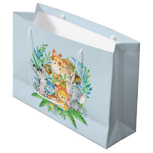 sac de cadeau de baby shower de garçons d'animaux