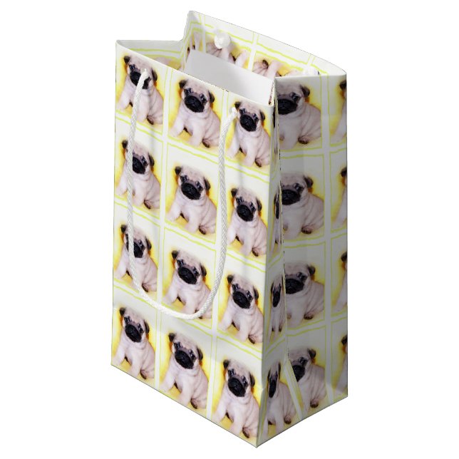 Sac de cadeau de chien de carlin (Devant Angle)