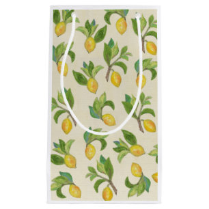 Sac de cadeau de citrons et de feuille