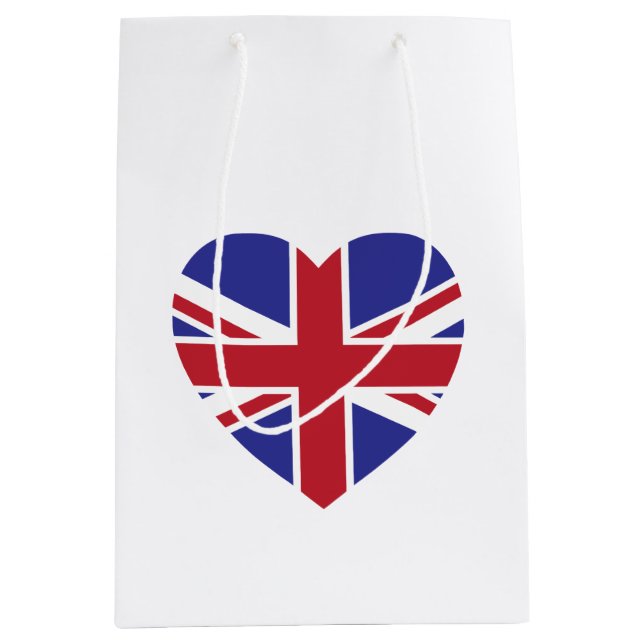 Sac de cadeau de coeur d'Union Jack (Devant)
