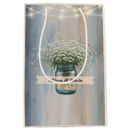 Sac de cadeau de douche de mariage de grange rusti