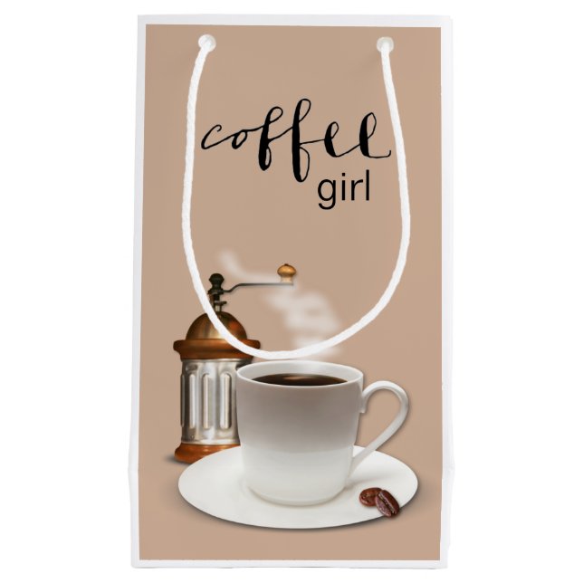 Sac de cadeau de fille de café (Devant)