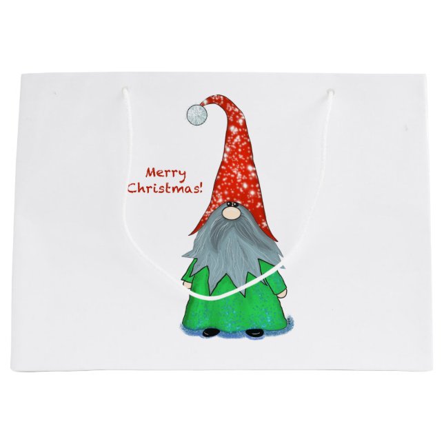 Sac de cadeau de gnome de Noël (Devant)