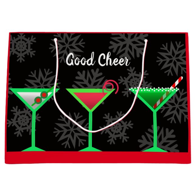 Sac de cadeau de martini de vacances (Devant)