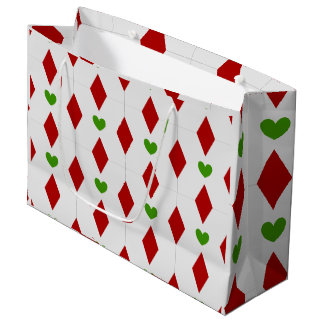Sac de cadeau de Noël Diamond & Heart Christmas