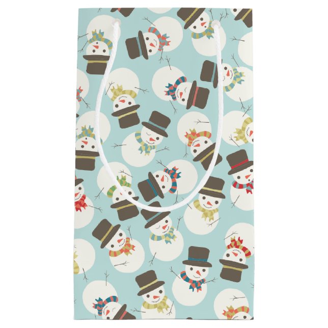 Sac de cadeau de partie de bonhomme de neige (Devant)