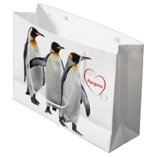 Sac de cadeau de pingouins d'amour (choisissez