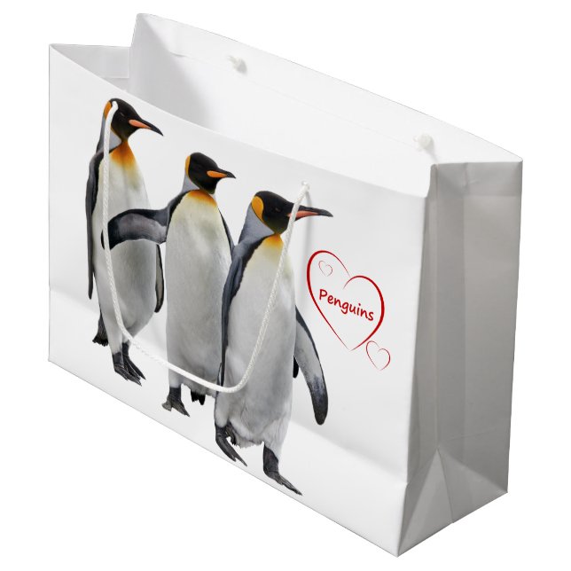 Sac de cadeau de pingouins d'amour (choisissez (Devant Angle)