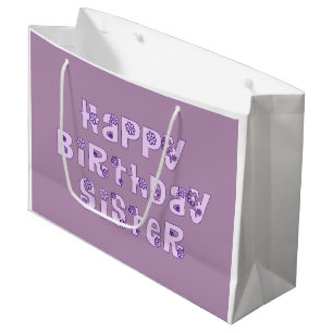 Sac de cadeau de soeur de joyeux anniversaire