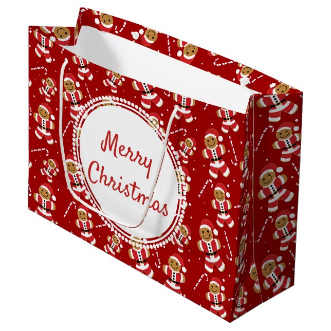 Sac de cadeau du motif | de sucre de canne de Père (Devant Angle)
