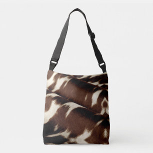sac de carrosserie Brown en impression de vache bl