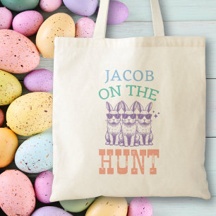 Sac de chasse aux oeufs de Pâques Nom personnalisé