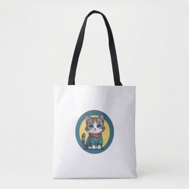 sac de chat portant des vêtements mignons (Devant)