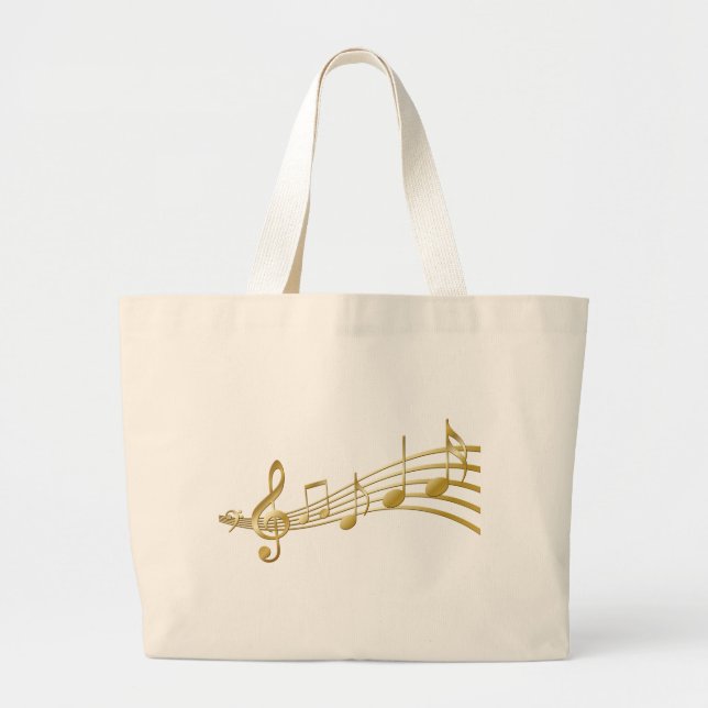 Sac de courses avec notes de musique (Devant)